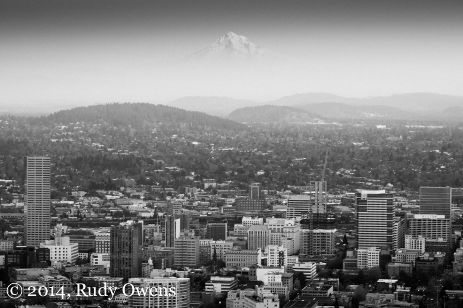 Photo of Mt. Hood and Portland