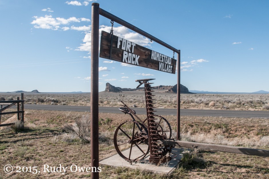 Sign at Fort Rock Homestead Village