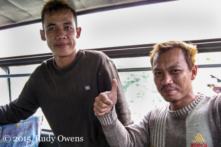 Indonesian Men on Bus Photo